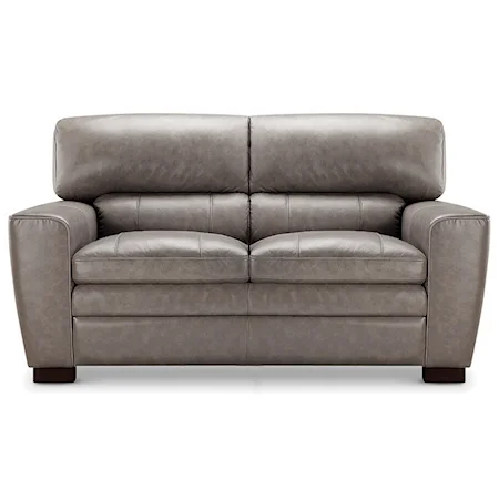 Contemporary Leather Loveseat